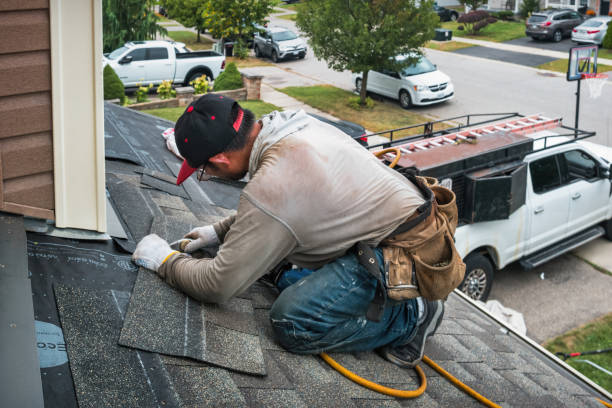 Professional Roof Inspection technician working in Swanville, MN